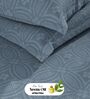 Monkler Blue 100% Cotton Abstract King Size Bedsheet with 2 Pillow Covers